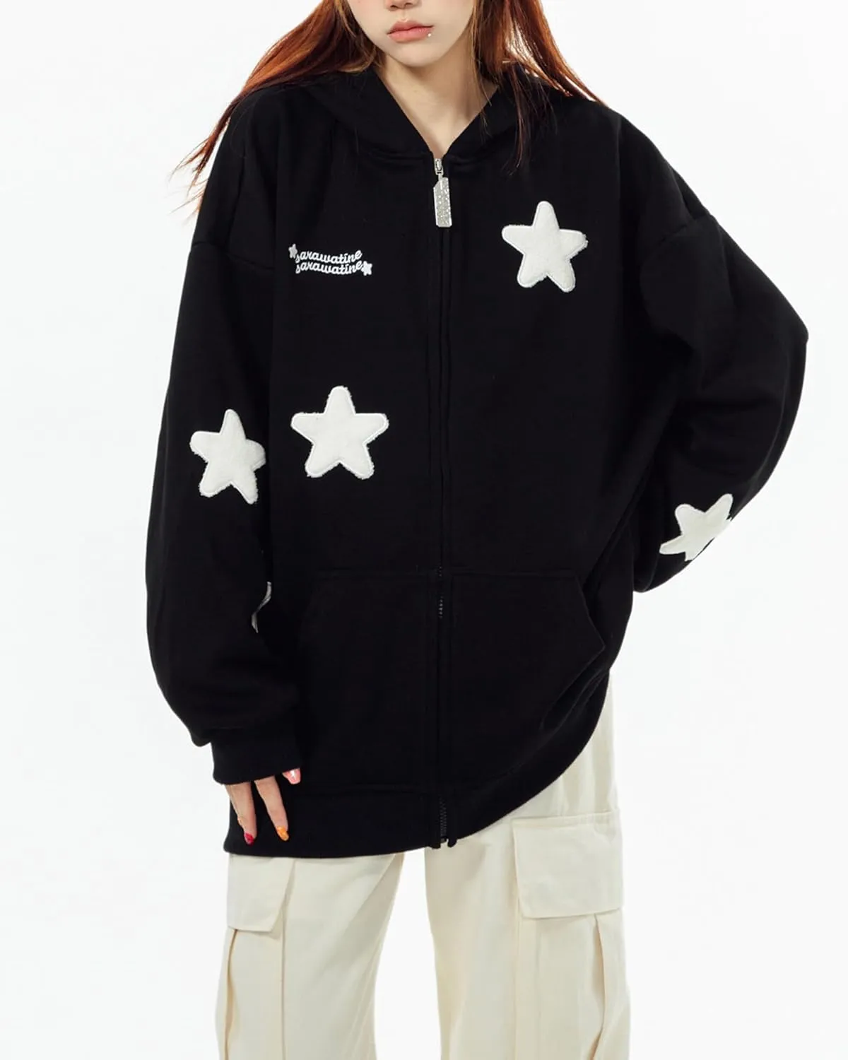 YEMOCILE Women Cute Shark Hoodie Long Sleeve Blue Kawaii Animal Shark Shape Hooded Pullover Sweatshirts