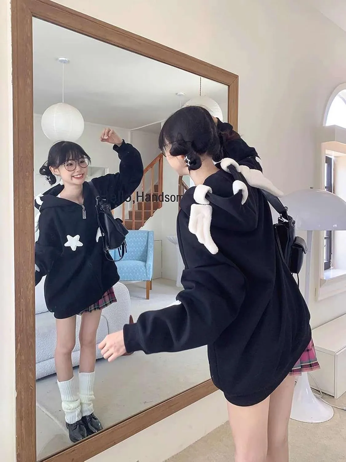 YEMOCILE Women Cute Shark Hoodie Long Sleeve Blue Kawaii Animal Shark Shape Hooded Pullover Sweatshirts
