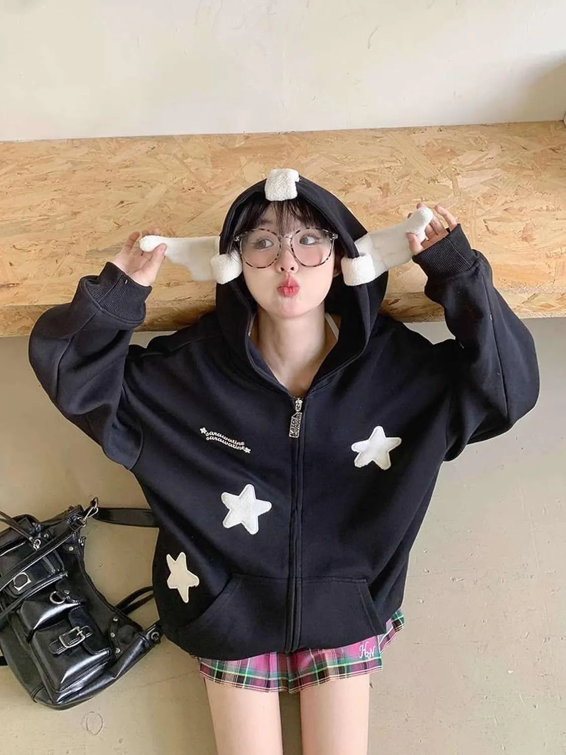 YEMOCILE Women Cute Shark Hoodie Long Sleeve Blue Kawaii Animal Shark Shape Hooded Pullover Sweatshirts