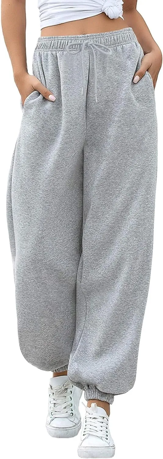 YLDUJ AMUM Women's Sweatpants Casual Drawstring Sweat Pants Workout Athletic Joggers with Pockets