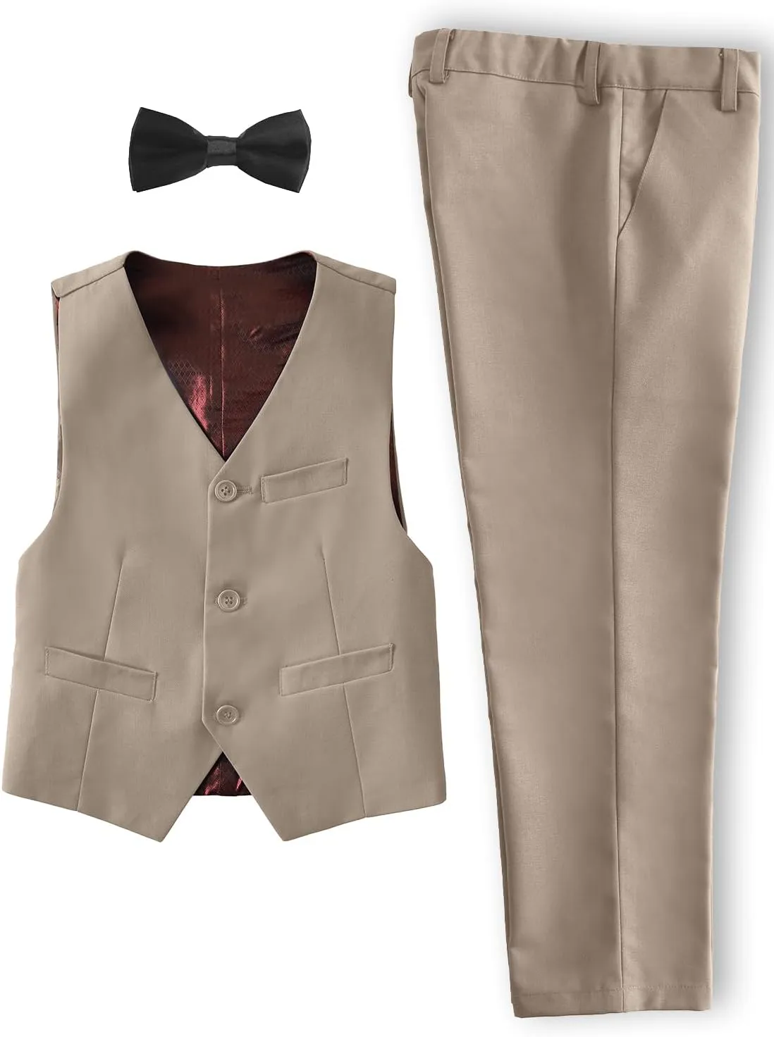 YuanLu Boys Suit Homecoming Dresses for Kids Ring Bearer Outfit Suits Tuxedo Formal Vest and Pants Suit Set