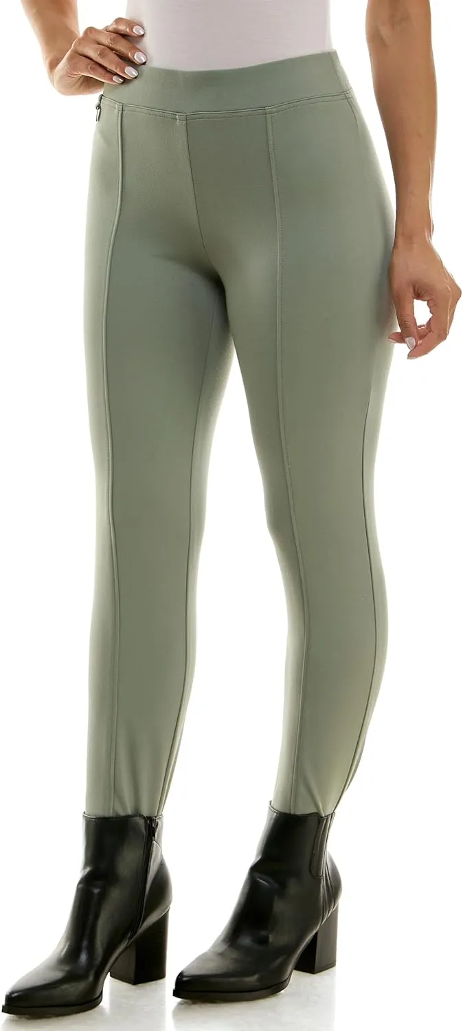 Zac & Rachel Women's Pull on Ankle Pant with Metal Tab
